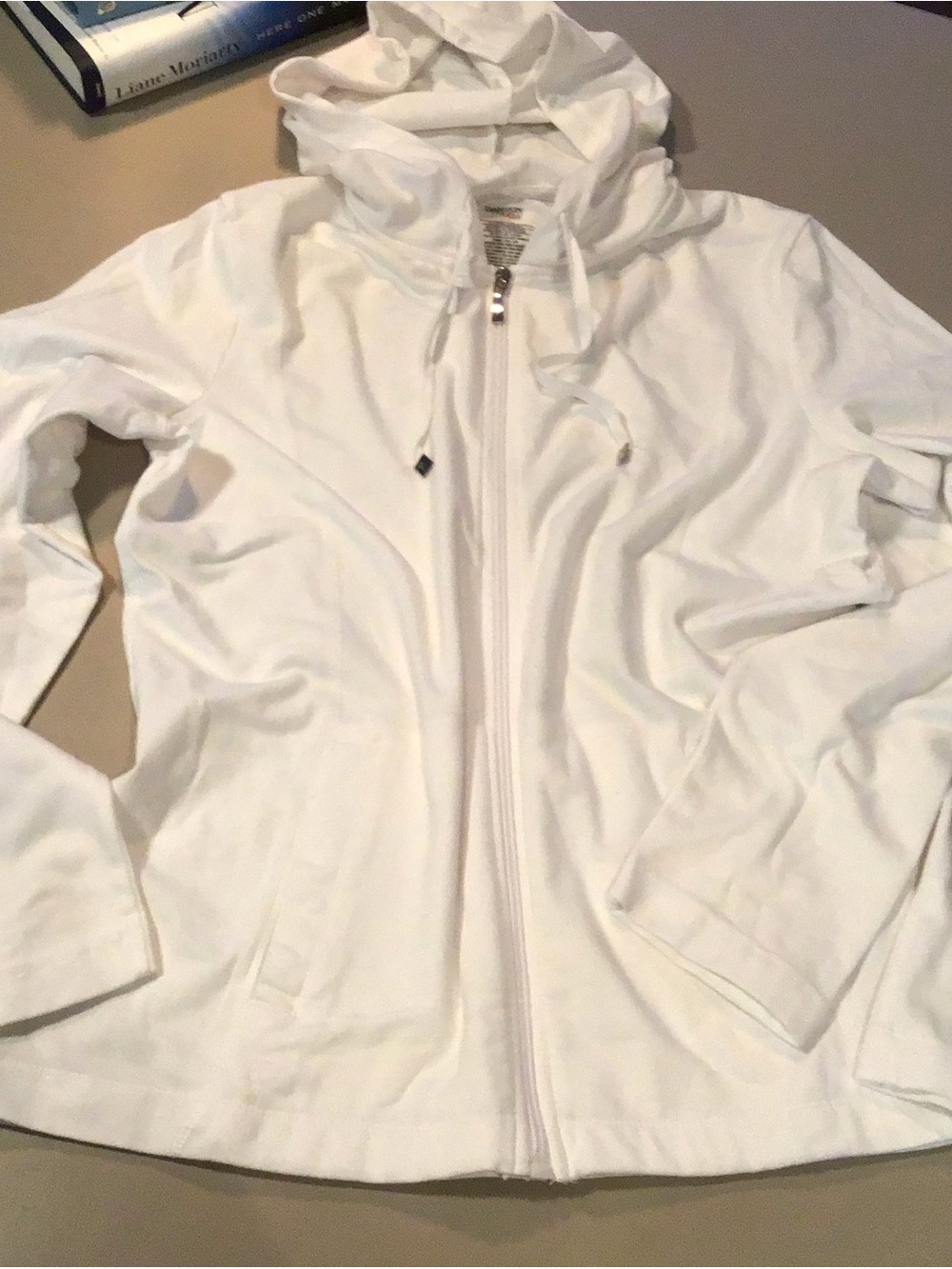 Danskin White Full-Zip Hoodie